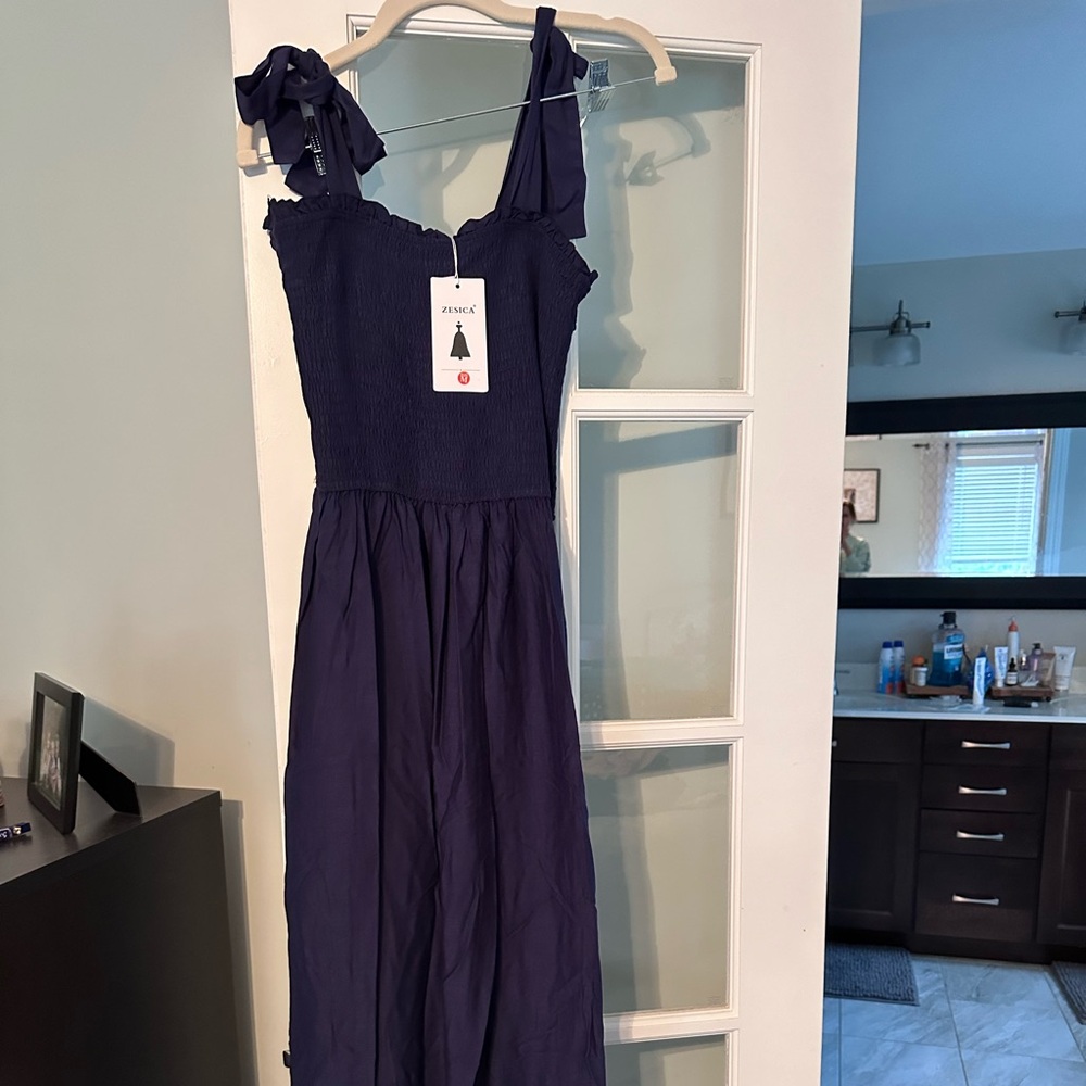 Navy maxi dress